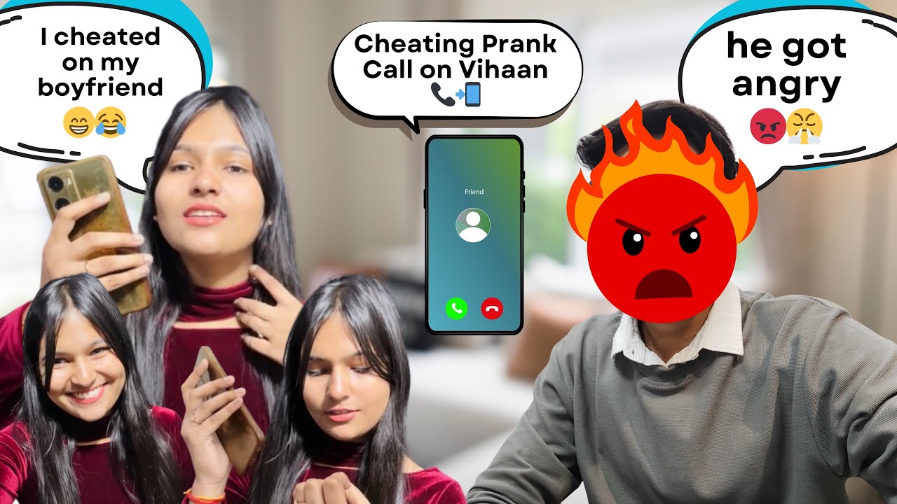 Cheating prank on My boyfriend 🤧🤧 vihaan got angry 😡😡
