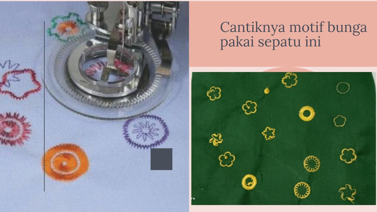 flower stitch foot || tutorial memakai sepatu bunga.