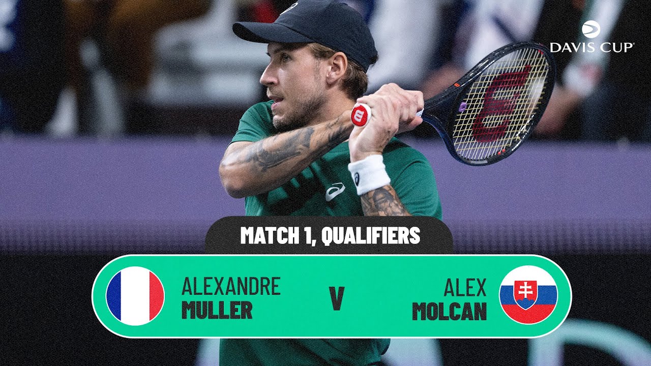 Alexandre Muller v Alex Molcan | France v Slovakia | 2026 Davis Cup Qualifiers 1st Round highlights