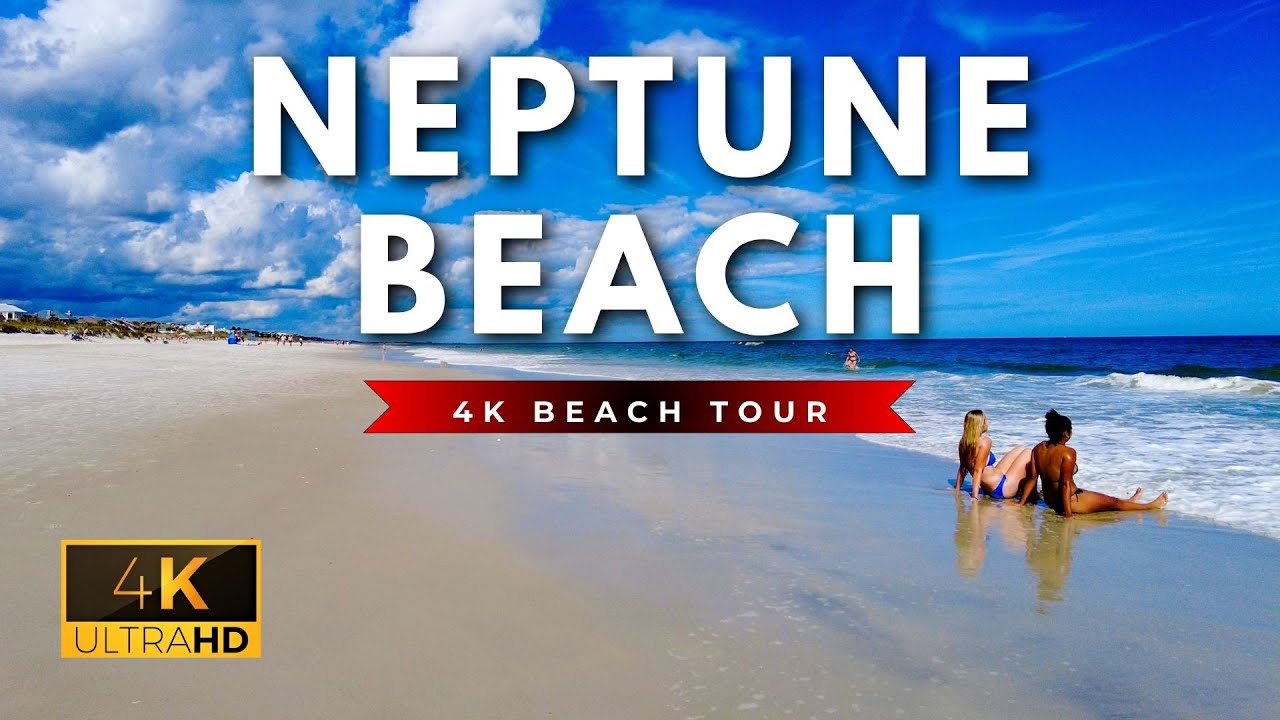 Relaxing Neptune Beach Walk | Atlantic Beach | Jacksonville Florida 4K