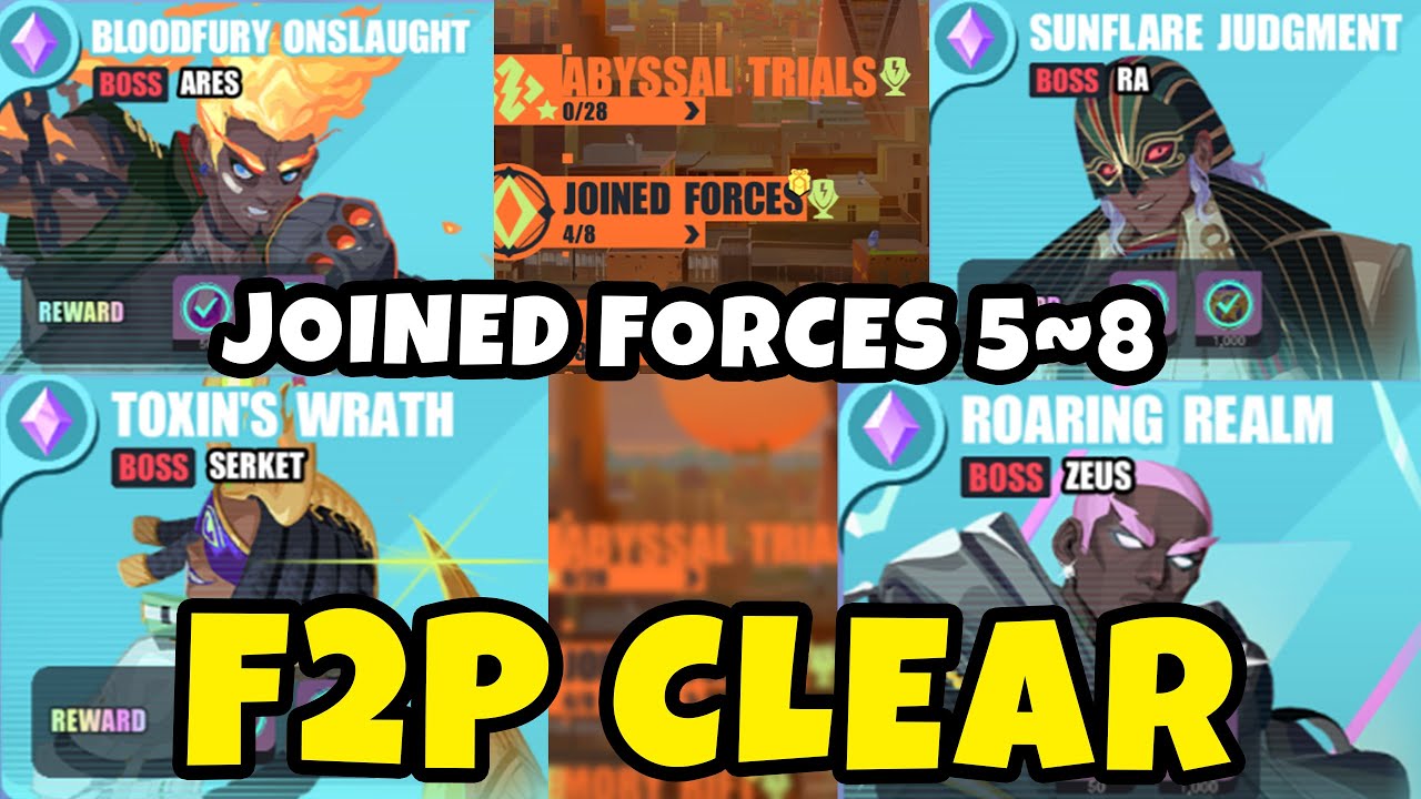JOINED FORCES STAGE 5 ~ 8 F2P CLEAR GUIDE | DISLYTE