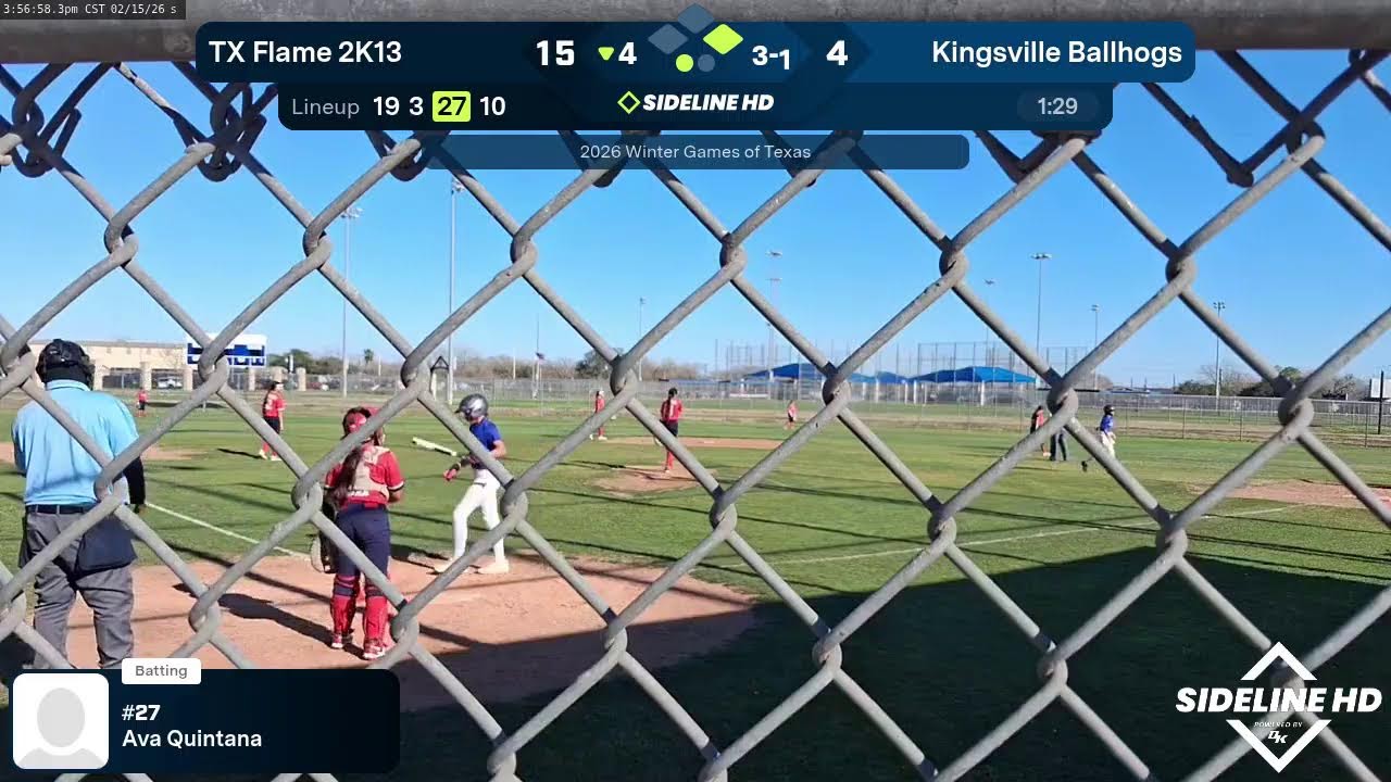 Kingsville Ballhogs vs. TX Flame 2K13 (2026.02.15)