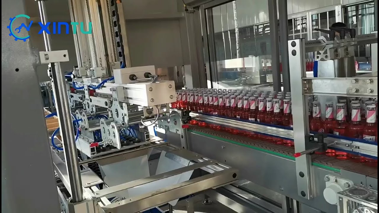 How Our Top Load Case Packer for Glass Bottle Juice Boost Packaging Efficiency for beverage industry