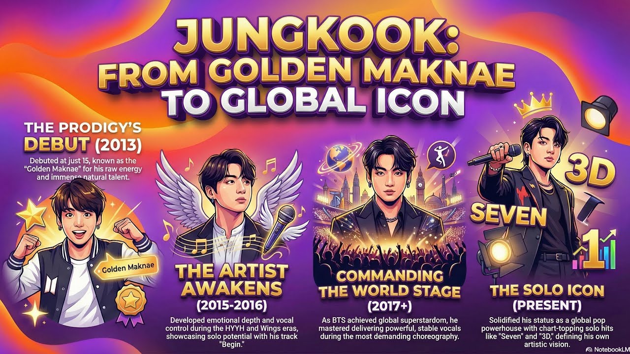 The Musical Growth of Jungkook: From 15 to Global Superstar