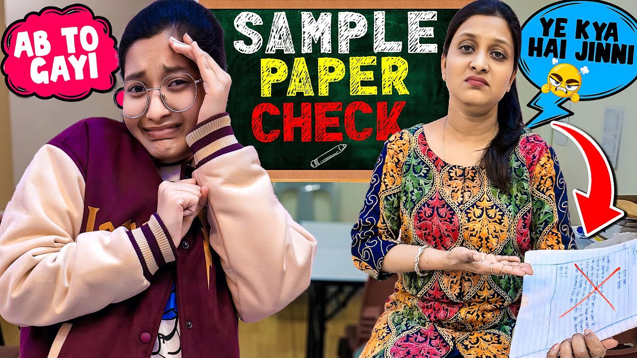 SURPRISE SAMPLE PAPERS CHECK IN TUITION BY MUMMY 😲| Funny Video 😃 | Cute Sisters