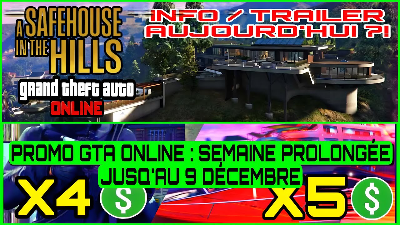 PROMO & BONUS GTA ONLINE : INFO ET TRAILER DLC AUJOURD'HUI? + SEMAINE PROLONG&Eacute;E JUSQU'AU 9 D&Eacute;CEMBRE