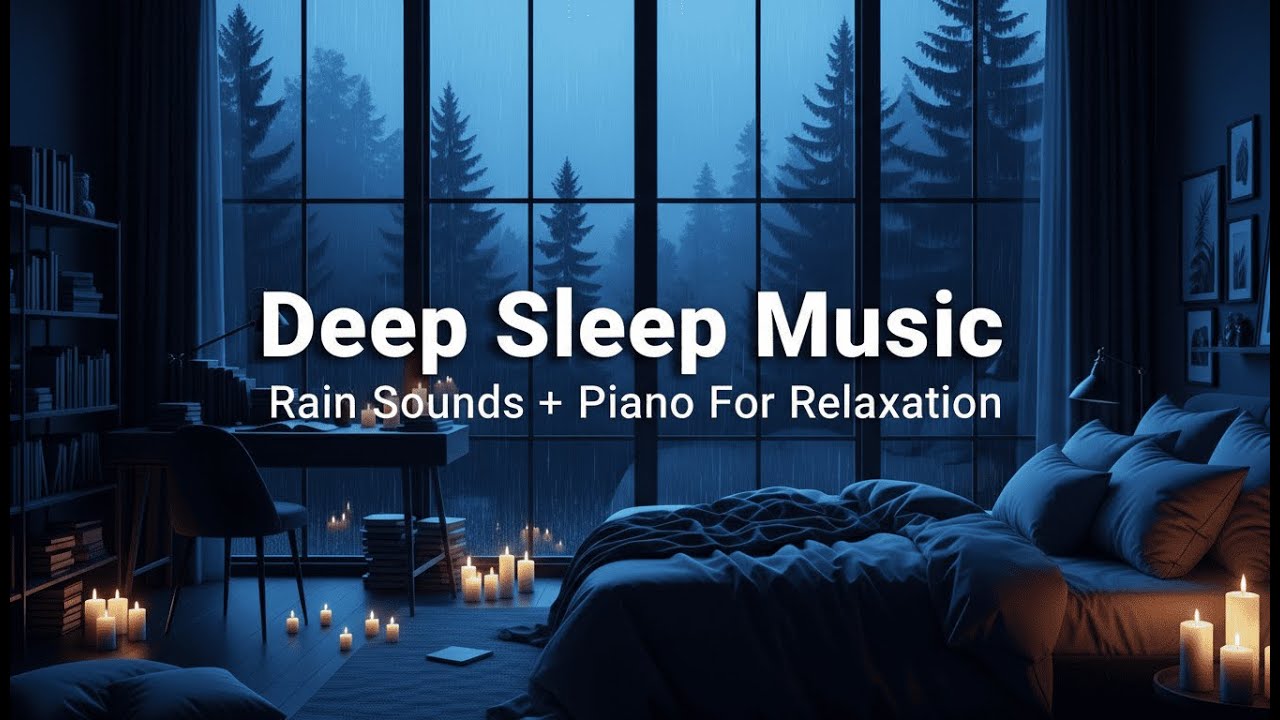 Deep Sleep with Warm Bedroom Ambience on a Rainy Day | Stress Relief, Anxiety Reduction, Meditation