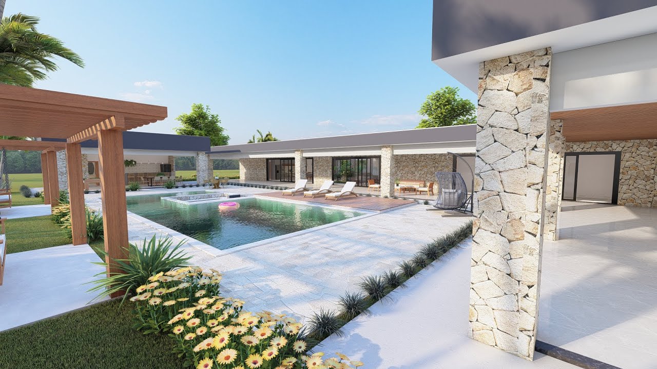 CASA  MODELO EM L COM 4 SUITES   -  ( P - 200 )