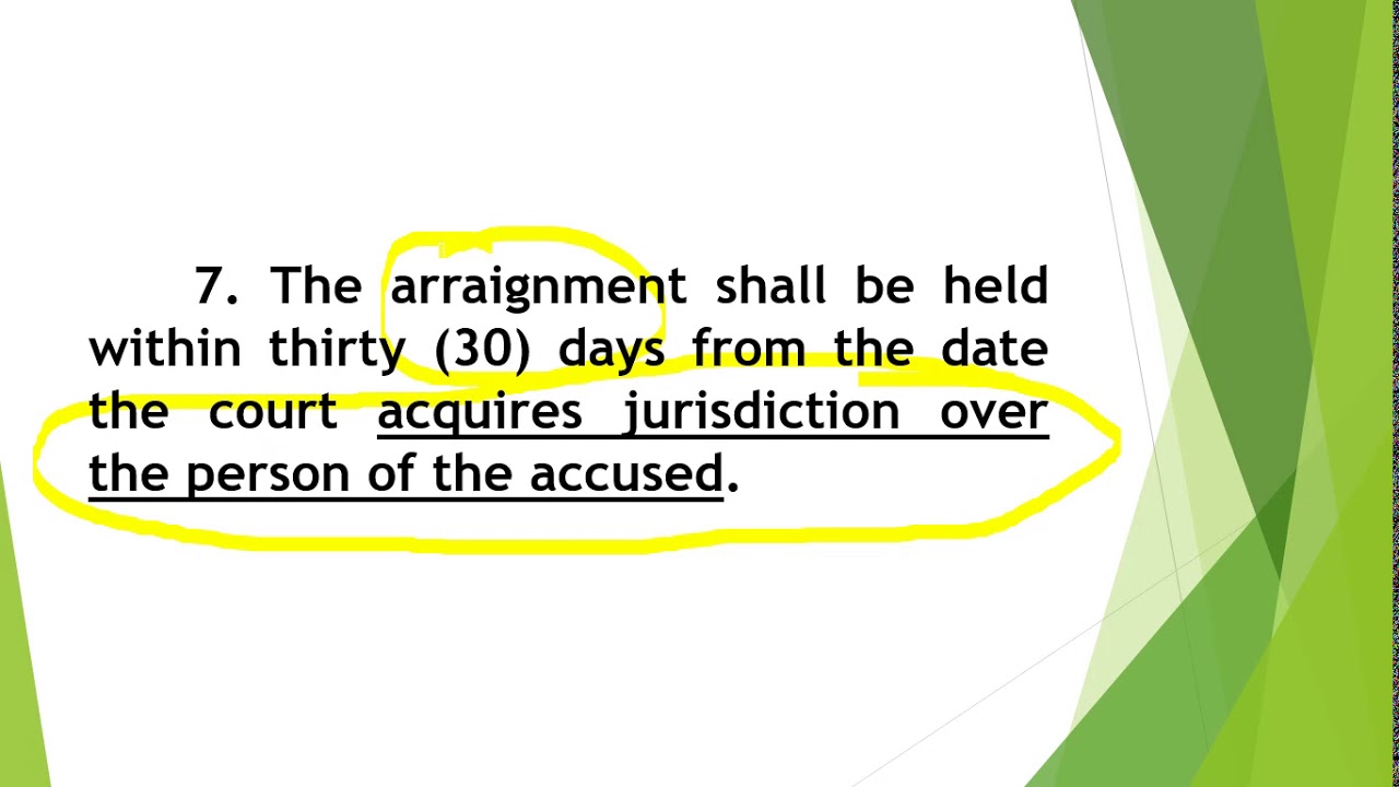 Criminal Procedure: Arraignment