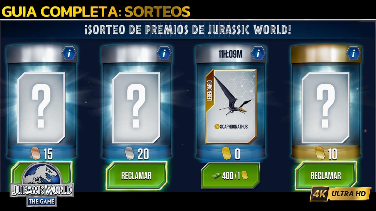 GUIA: ACTUALIZACIÓN SORTEOS F2P - VIP, Invierte Poco y Gana Mucho; Jurassic World The Game