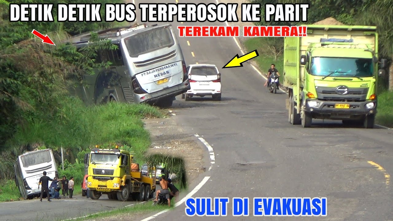 INNALILAHI!!! DETIK DETIK BUS MASUK KE SEMAK SEMAK!!! PENUMPANG BERHAMBURAN KELUAR