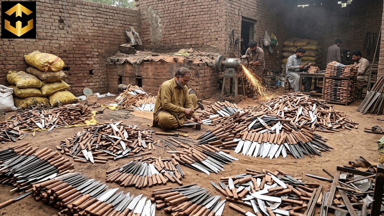 How Slaughter Knives Are Made in Bulk From Old Saw Blades in Factory