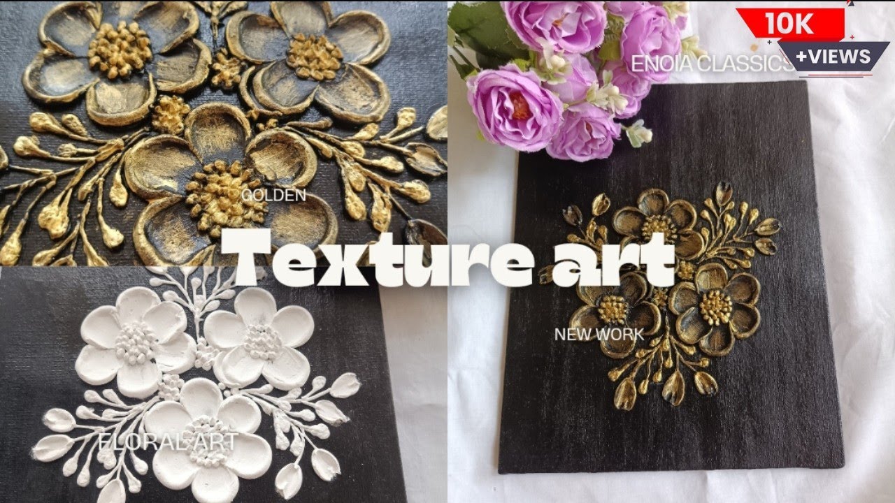 Golden Texture Art: Easy DIY Tutorial step by step process