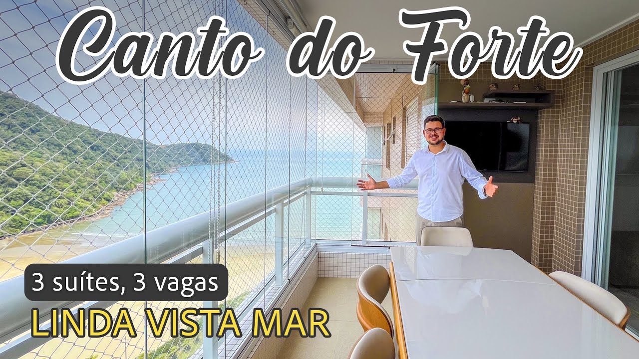 Lindo Apartamento, 3 suítes, 3 vagas, em Praia Grande/SP, no Canto do Forte