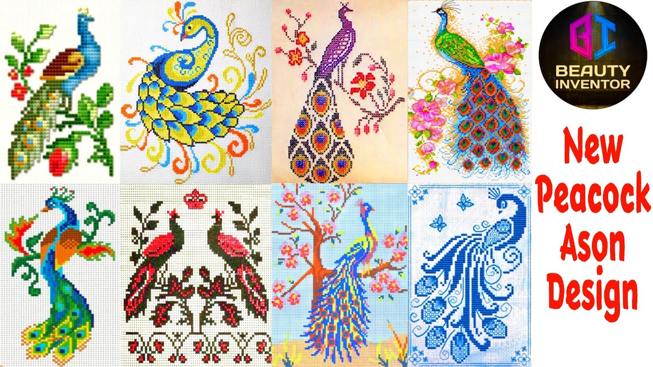Cross Stitch Design || New Colourful Cross Stitch Peacock Ason Designs