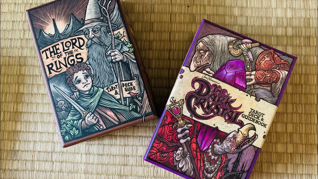 ⚡️energy pairing ⚡️dark crystal & lotr tarot by titan books unboxes, flip through, hot takes