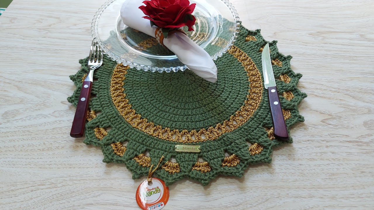 Sousplat NATAL 2022 por @Crochê da NANDA #americano #crochedananda #crochet