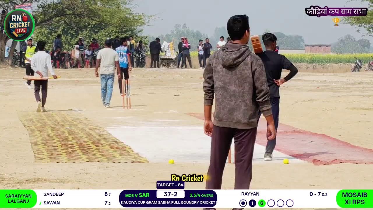 KAUDIYA CUP GRAM SABHA FULL BOUNDRY CRICKET PRATIYOGITA.
MOSAIB XI RAJAPUR SIKRAUR VS SARAIYYAN LALG