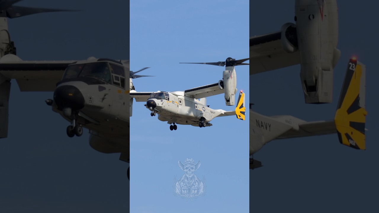 U.S. Navy CMV-22B Osprey landing at Boeing Field