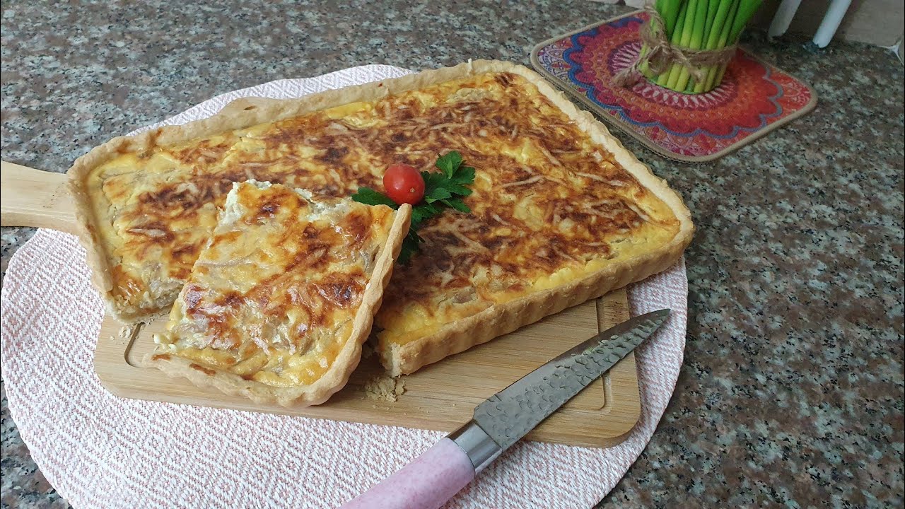 كيش البصل بعجينة جد بسيطة #فطور رمضان