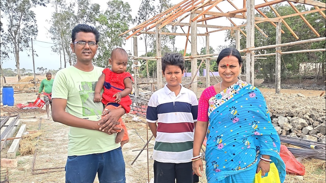 পাকা ঘরের কাজ নিয়ে পলাশ খুব চিন্তায় আছে! সকালে আমাদের কাজকর্ম!Sundarban Diary 