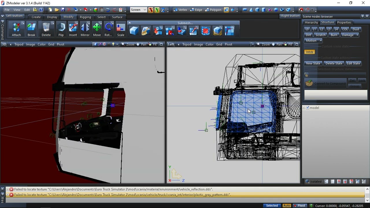 Ep#3 -Ensinando a editar no Zmodeler3 (Colocando adesivo no interior, tirando duvida).