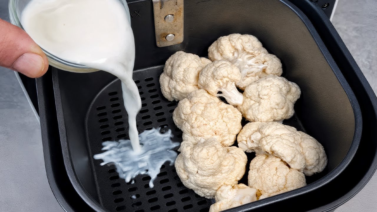 Положите цветную капусту в аэрогриль — и ВОТ ЭТО случится! Вкусный гратен за считанные минуты!