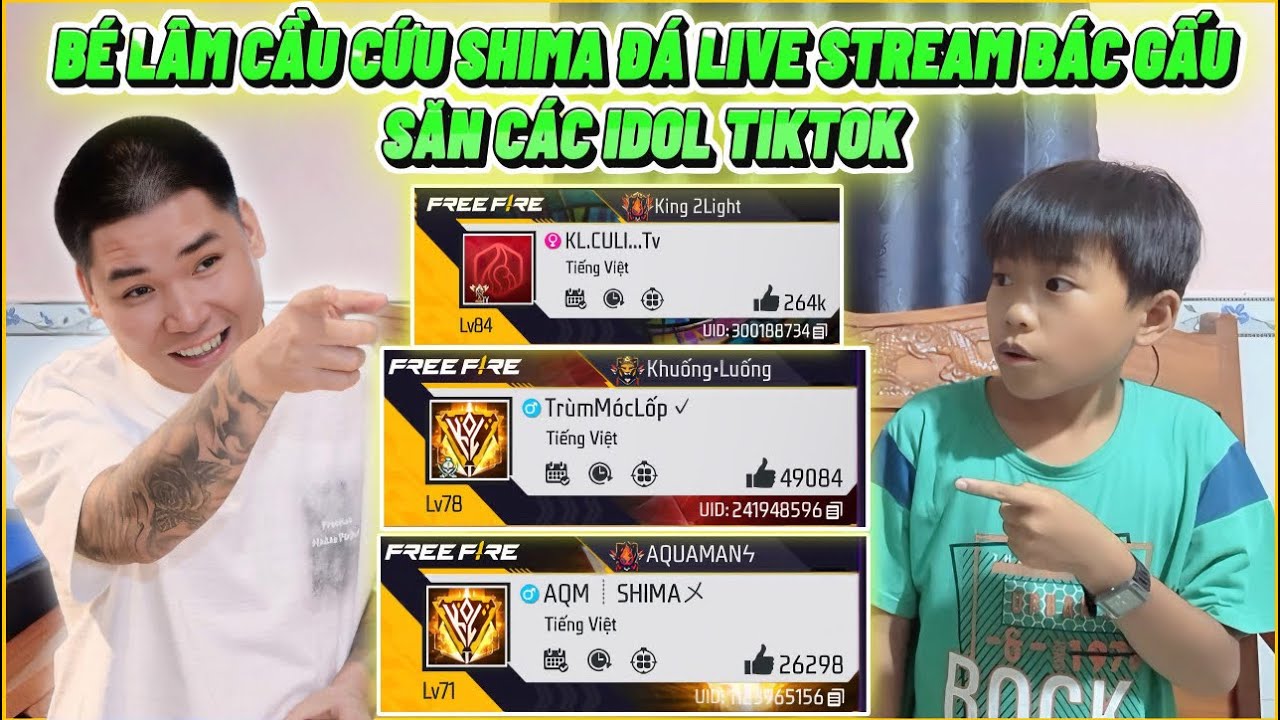 Bé Lâm Cùng CULÌ Đá Live Stream Bác Gấu Săn Các Idol, Liệu Có Được Top1 ???