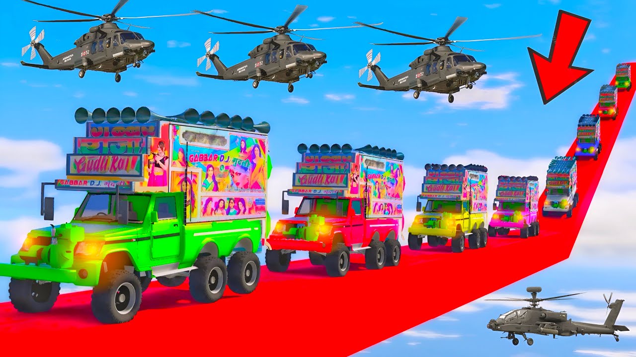 GTA-5 World's Highest 😱😳😲दुनिया का सबसे ऊंचा !! IMPOSSIBLE SUPER MEGA RAMP 😱😩CHALLENGE !! INDIAN DJ