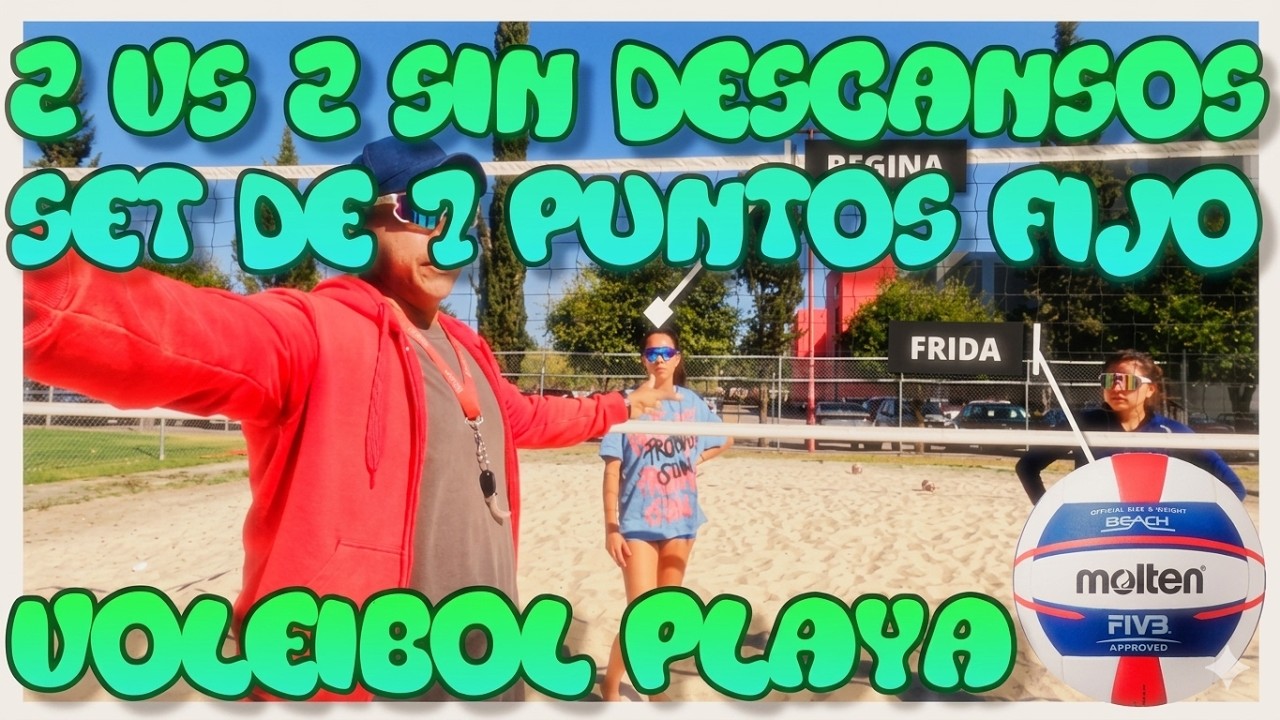 JUEGO 2 VS 2 SIN DESCANSO - 7 PUNTOS - GRATIS VOLEIBOL PLAYA EN ESPAÑOL #volleyball #sports #shorts