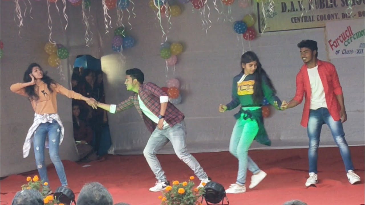 Group dance in school || farewell dance