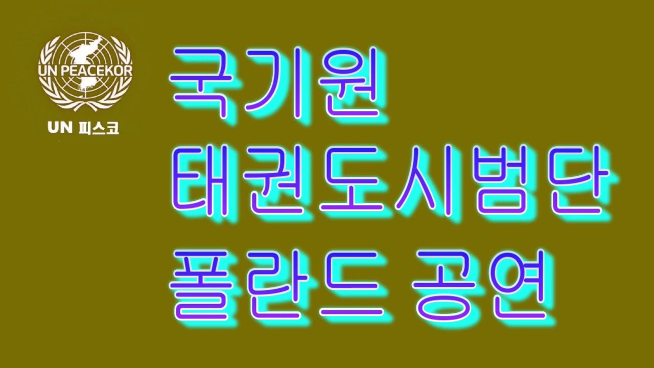 국기원태권도시범단 폴란드 파견 공연 실황 - UN 피스코