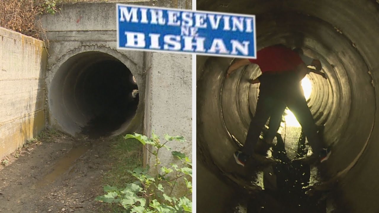 Bishani, fshati ku banorët kalojnë nëpër tuba kullimi për të shkuar në arat e tyre! - Fiks Fare