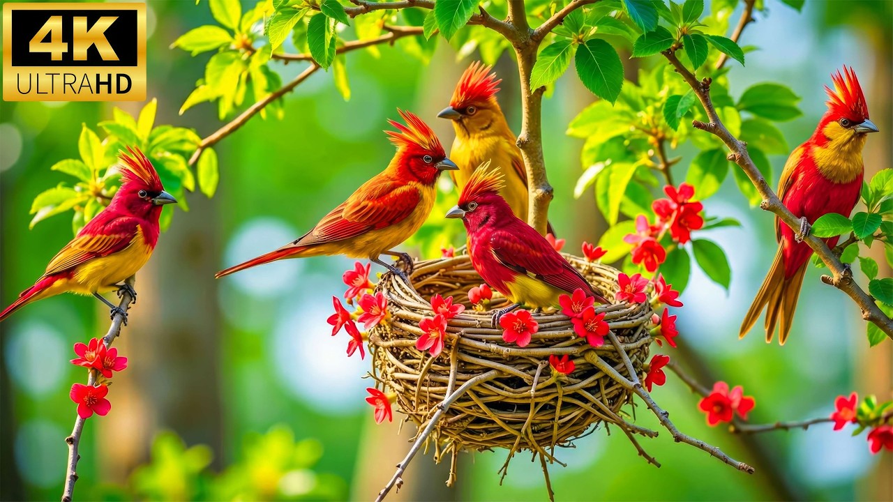Deep Green Forest A Tiny Bird Nest Hidden in Dense Woods Relaxing Ambience | 4K Nature ASMR