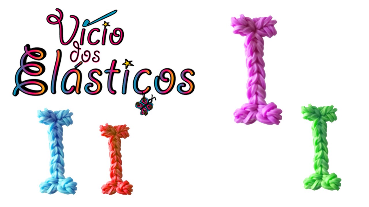Como fazer a Letra I de elásticos (sem Tear) - Rainbow Loom
