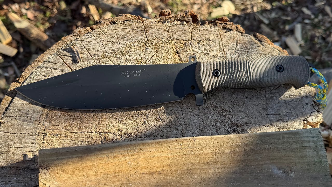 Sundays Best Blades #10- A.G. Russell Sandbox Bowie DM1 steel #knifestuffwedo #knifetest #fixedblade