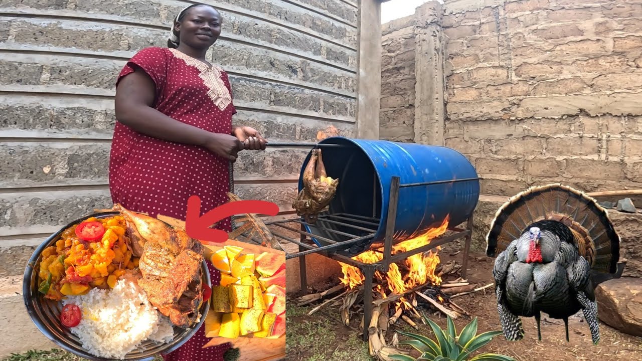 You've NEVER Seen This Before!WHOLE Chicken🍗 Cooked Inside A BARREL🔥 🤯With White Rice 🍚 