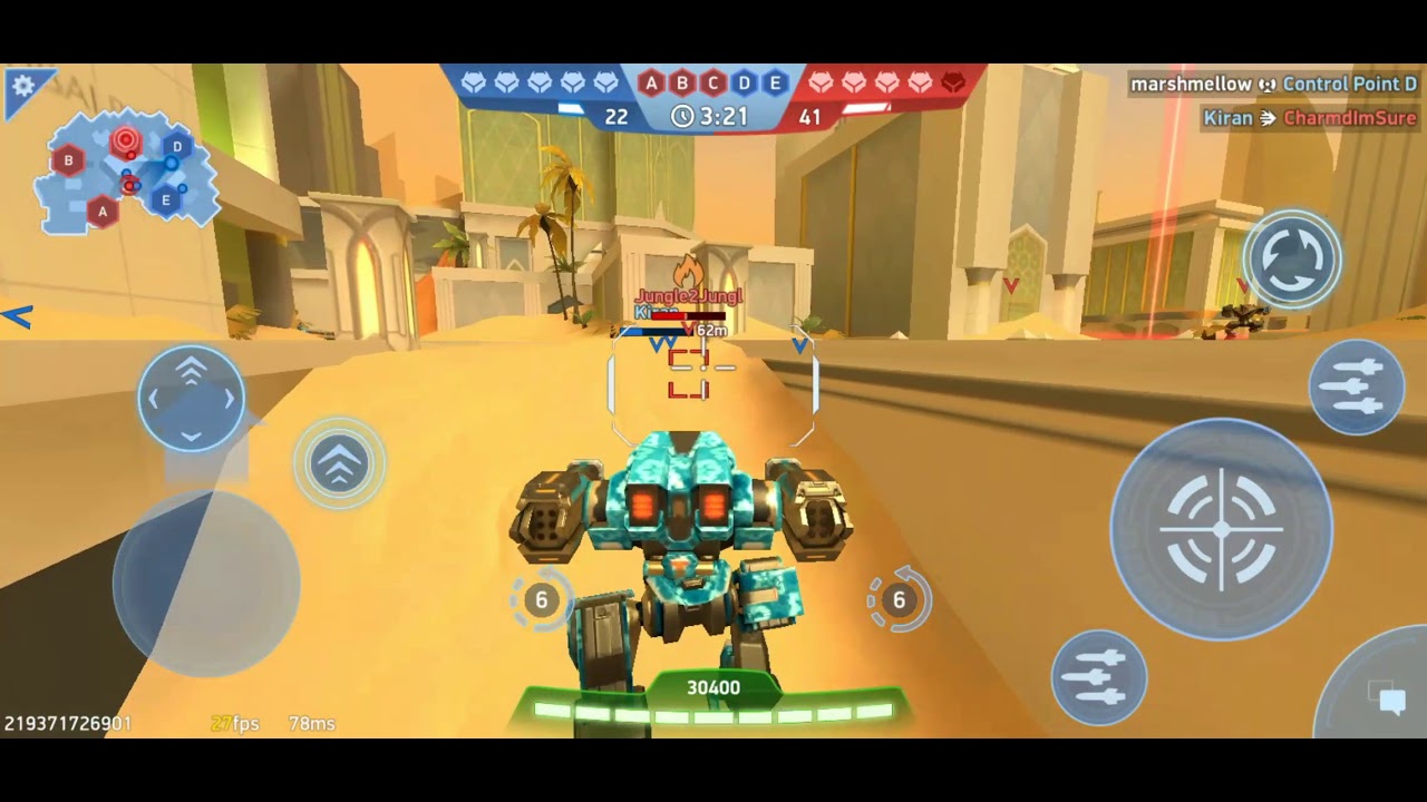 Mech arena game play, Team quick match