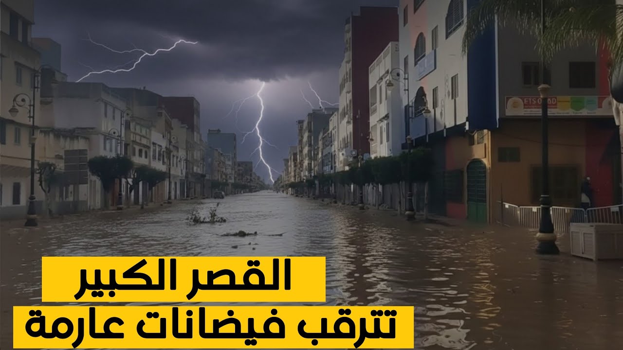 القصر الكبير تتحول إلى مدينة أشباح.. شلل تام وترقب للـ.ـفيضانات