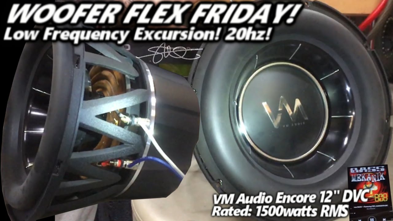 Woofer Flex Friday! VM Audio Encore 12" - Low Frequency 20hz Excursion! 1500 Watts