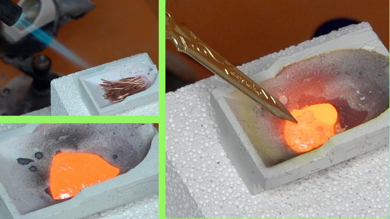 Melt and mix copper and silver