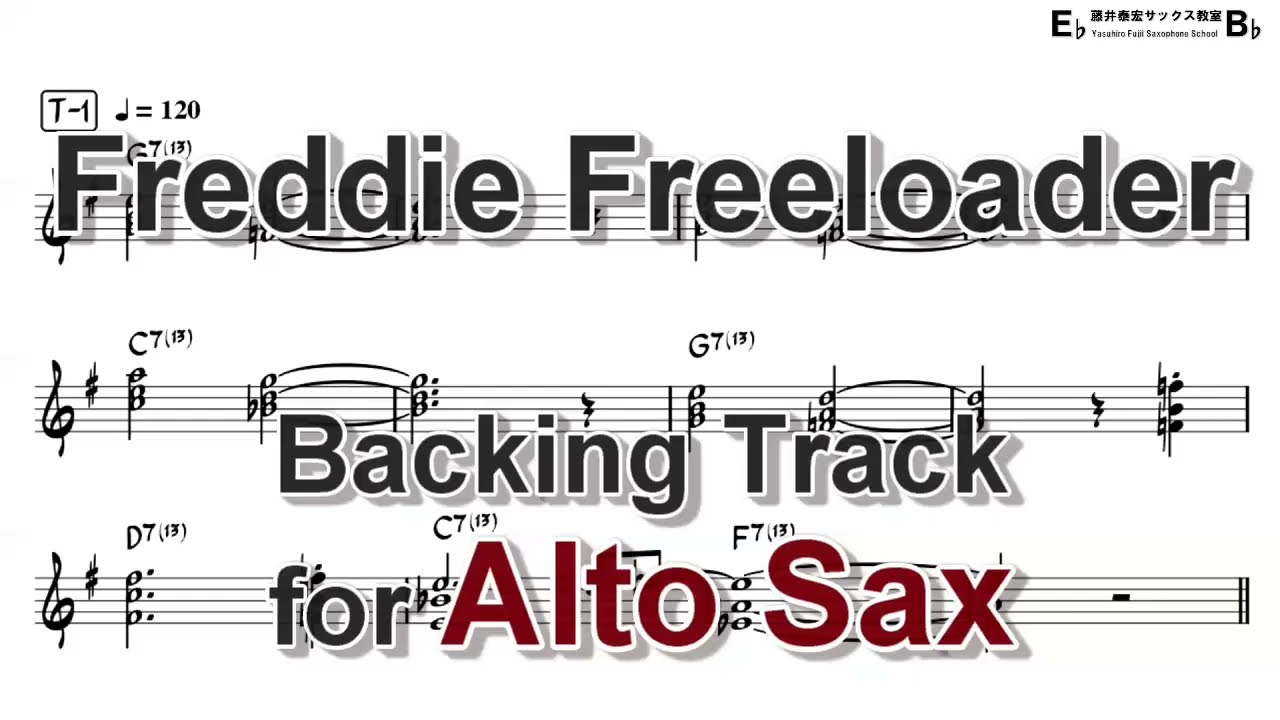 Freddie Freeloader - Backing Track with Sheet Music for Alto Sax