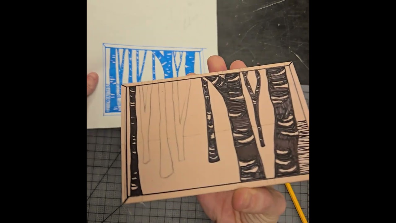 Linocut Sketch amd Transfer Directions
