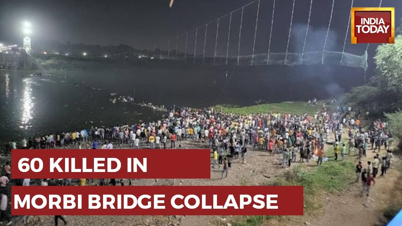 At Least 60 Dead, Several Injured As Bridge Collapses In Gujarat's Morbi; Rescue Ops Underway