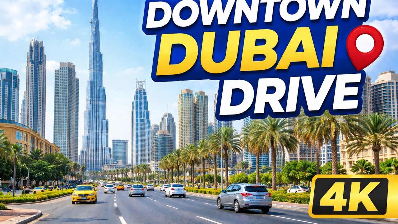 Downtown Dubai Drive 2026 🚗 | Around Burj Khalifa | 4K POV