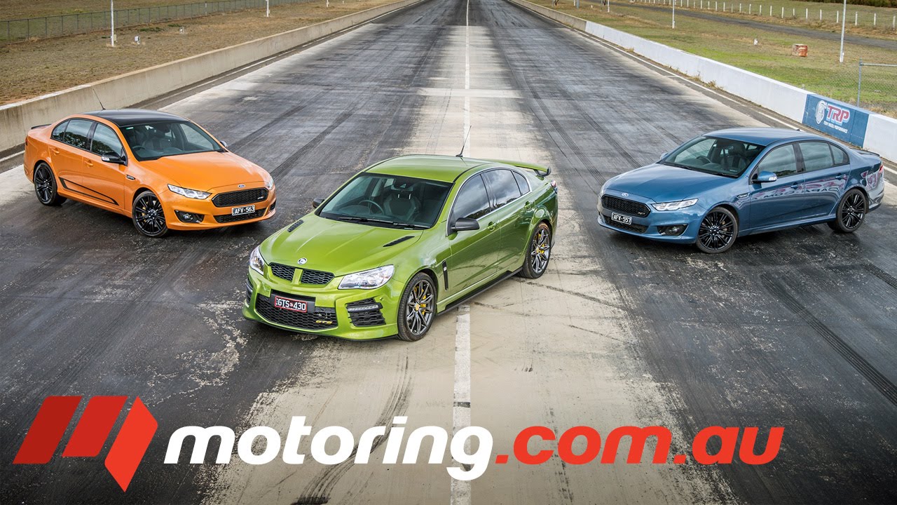 HSV GTS против Ford Falcon XR Sprints Drag Race