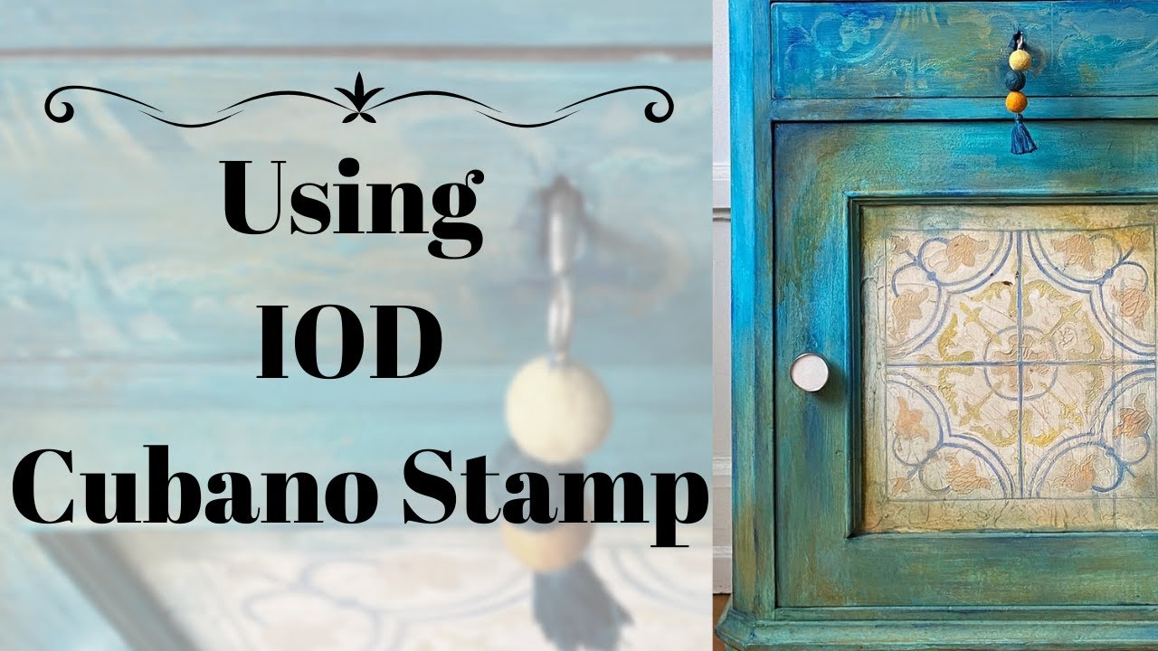Get the Look of Tile- Debi's Design Diary DIY Paint and IOD Cubano decor stamp