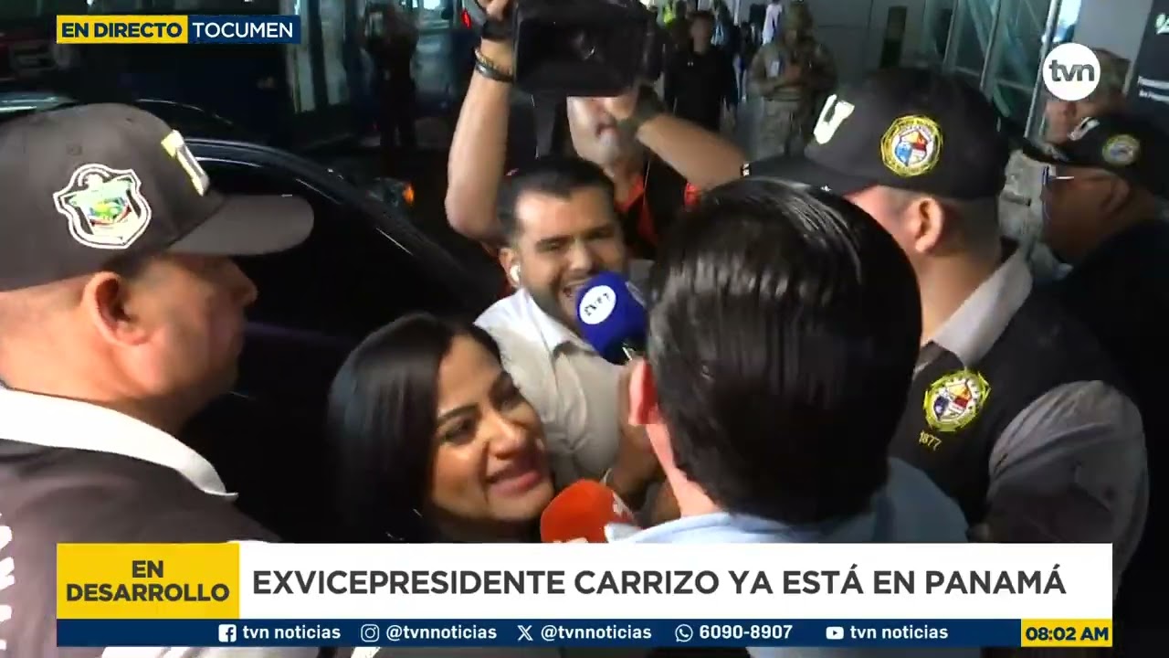 'Soy inocente': las primeras declaraciones del exvicepresidente Carrizo a su llegada a Panamá