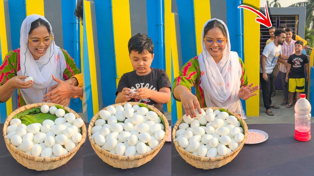 ডিম সেদ্ধ 😍Unlimited Boiled Egg Funny Eating Challenge