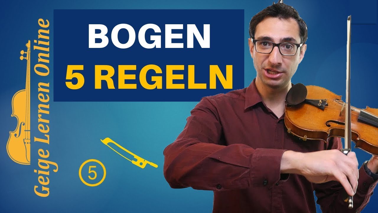 Geige lernen als Anfänger 2/5: erste Töne mit dem Bogen streichen (5 Regeln für einen schönen Klang)